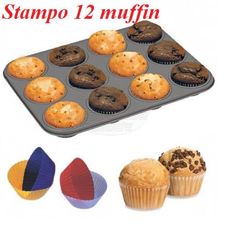 Stampo teglia posti muffin - teglia, 12